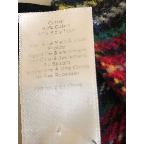 Talbots Tartan Plaid Open Front Ruana Wrap Cape Shawl Fringe M/L - Picture 13 of 13